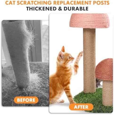 PowerKing Thick Natural Sisal Replacement Scratching Post,15.7"