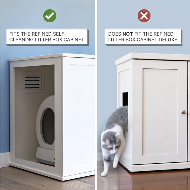 Refined Self Cleaning Litter Box Cabinet-Litter Catch Espresso - Image 2