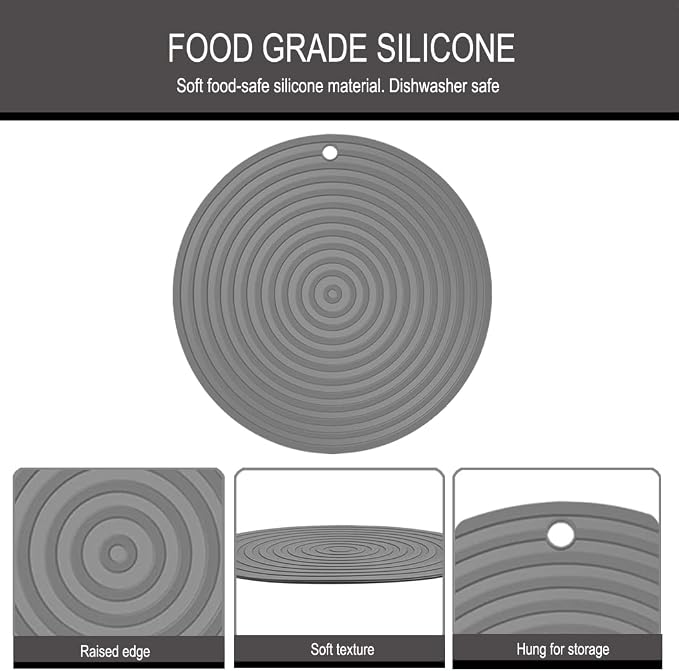 2 Pack Silicone Pet Food Mat, Small Rubber Mat - Image 6