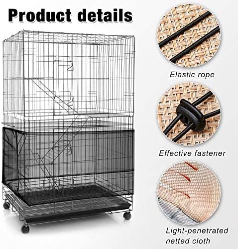 Shappy Large Bird Cage Seed Catcher, Bird Cage Cover Net Skirt Guard, - Image 5