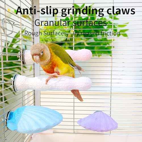 Bird Perches for Cage, Abrasive Surface High Calcium Mineral Parrot