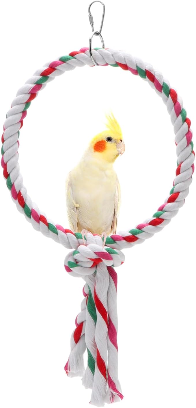 Bird Rope Swing Toy Parrot Climbing Perch Stand by Wontee