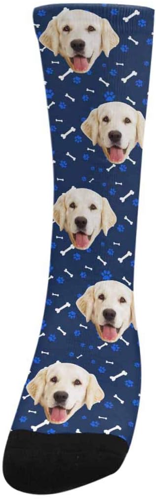 MyPupSocks Custom Personalized Photo Pet Face Socks, Cat and Dog Tracks Paws - Image 4