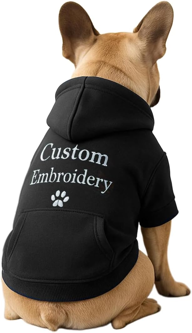 Godmerch Custom Embroidered Dog Hoodie, Embroidery Dog Sweaters by Godmerch