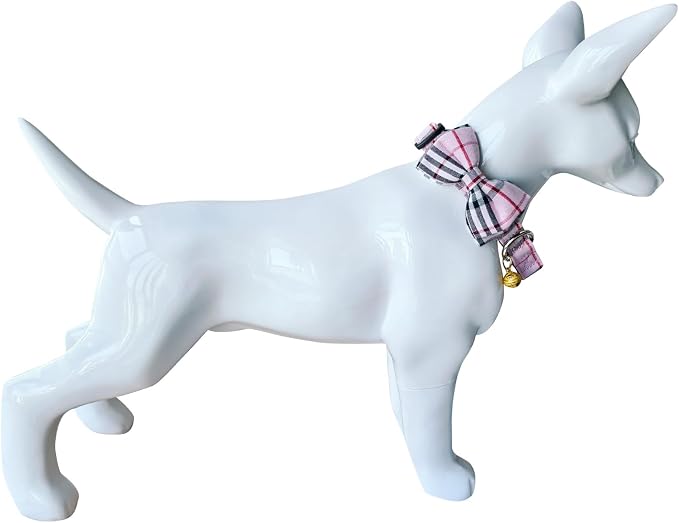 Yizepet Dog Collar and Leash Set-Plaid Puppy Collar - Image 4