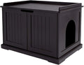 unipaws Cat Litter Box Enclosure Furniture, Cat Washroom, Hidden Litter Box by unipaws