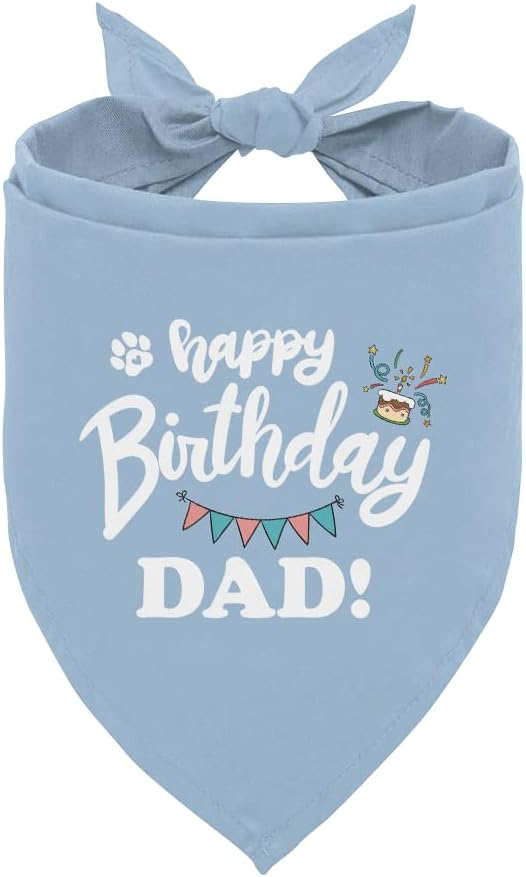 Happy Birthday Dog Bandana, Letter Print, 25 x 17 inch, Bandana Neck, All by Unknown