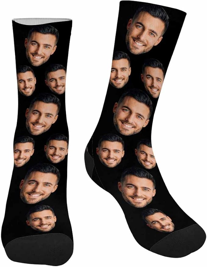 MyPupSocks Custom Personalized Photo Pet Face Socks, Cat and Dog Tracks Paws - Image 3