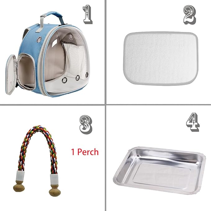 Small Bird Travel Backpack Carrier Cage, Backpack to Transport Backpack Carrier - Image 3