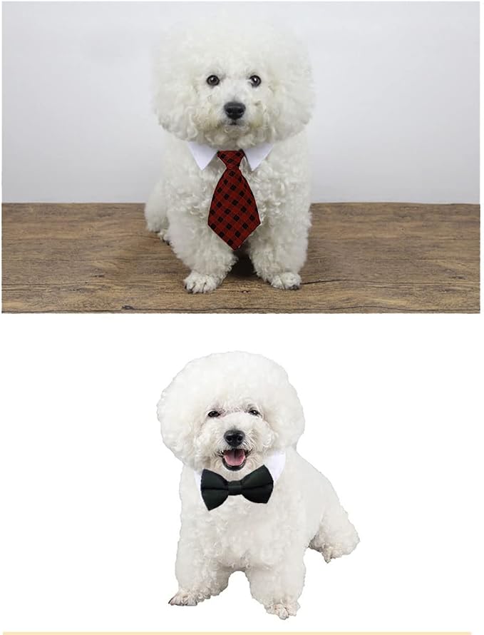 4 Pieces Pets Dog Cat Bowtie Pet Costume Adjustable Formal Necktie Collar - Image 7