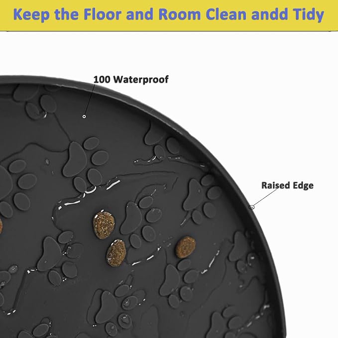 Dog Food Mat for Food and Water, Waterproof Pet Food Mat - Image 3