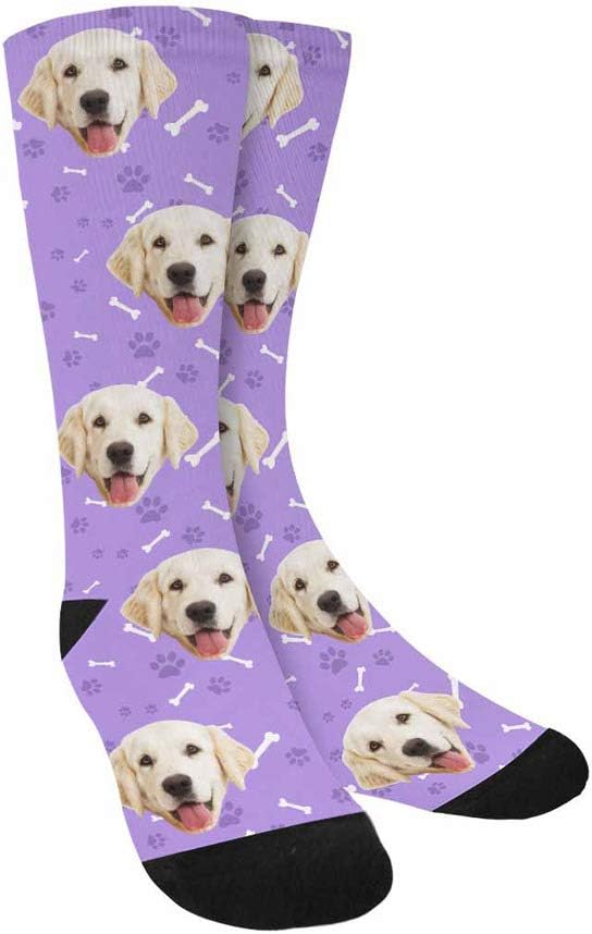 MyPupSocks Custom Personalized Photo Pet Face Socks, Cat and Dog Tracks Paws by MyPupSocks