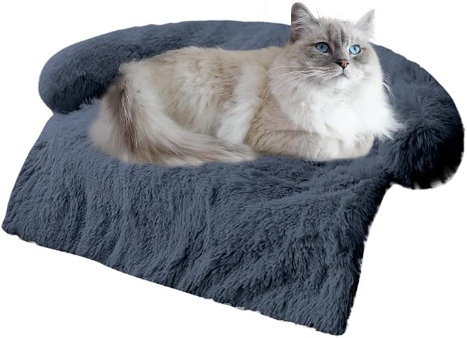 Calming Dogs/Cats Bed Mats, Dog Pad Washable Removable Couch Cover, Plush Long by Tinaco