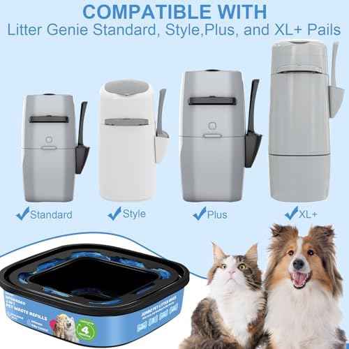 Genie Refill Bags for Cat Dog 2 Pack - Total 56FT Lasts Up to 8 Months