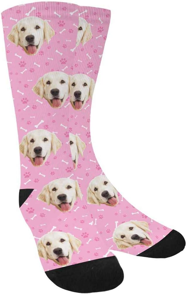 MyPupSocks Custom Personalized Photo Pet Face Socks, Cat and Dog Tracks Paws by MyPupSocks