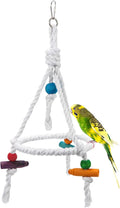 Litewoo Bird Parrot Cotton Swing Round Perch Stand by Litewoo