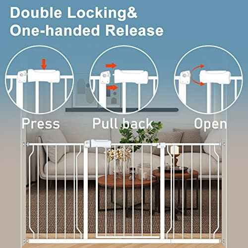 Extra Wide Baby Gate 4.72in Extensions Walk Through Baby Gate Pressure