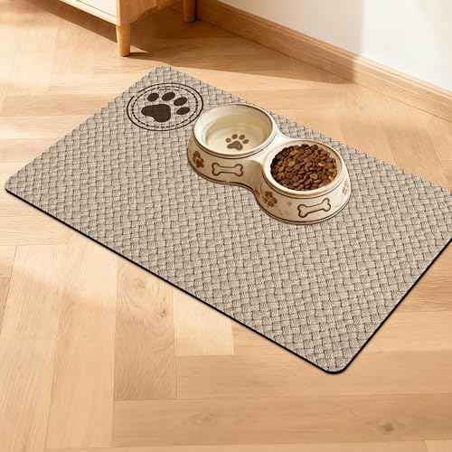 Pet Feeding Mat for Floors Waterproof Dog Mat for Food and Water