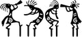 4 Piece Kokopelli Metal Garden Stakes by ruelen