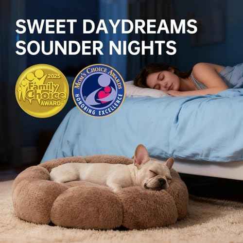 OhGeni 31 inches Calming Donut Orthopedic Dog & Cat Bed for Medium