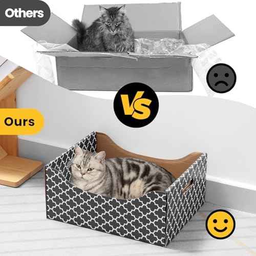 [Ultra-Large] Cardboard Cat Scratcher Box, Heavy Duty Cat Scratcher