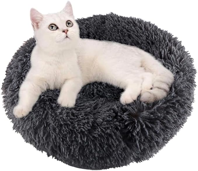 Donut Dog Bed Cat Bed Fluffy Calming Pet Bed Dog Round Bed Cat Round Bed Warm - Image 5