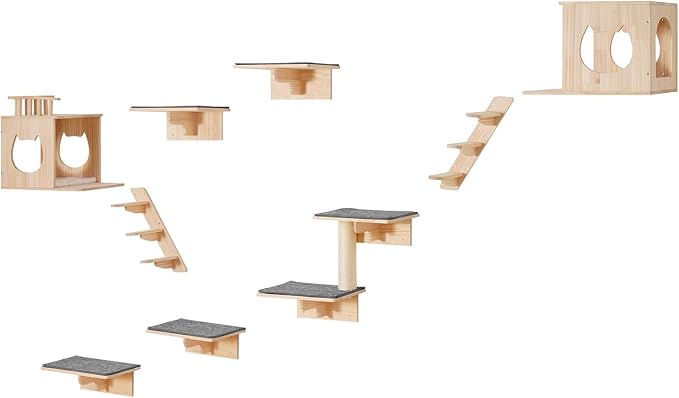 VEVOR Wall Mounted Cat Shelves, Cat Wall Shelves and Perches - Image 12