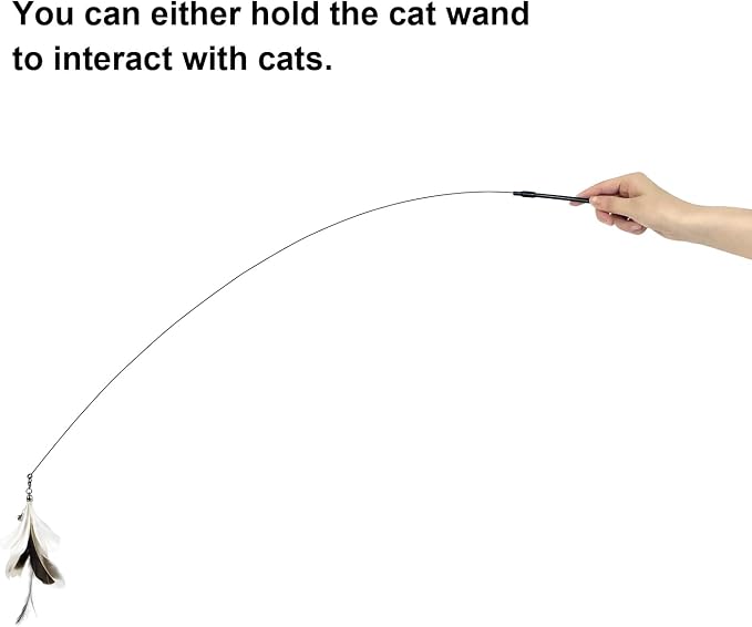 TTcat Cat Wand Toys with Suction Cup, Interactive Bird Simulation Cat Toy Set - Image 5