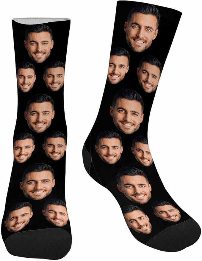 MyPupSocks Custom Personalized Photo Pet Face Socks, Cat and Dog Tracks Paws - Image 3