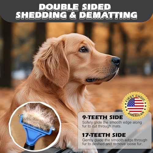 3PCS Pet Grooming Rake & Metal Comb & Flea Comb for Cats and Dogs