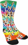 Custom Face Socks, Personalized Dog Lover Pet Photo Picture on Socks Unisex by Enjoy-yjl