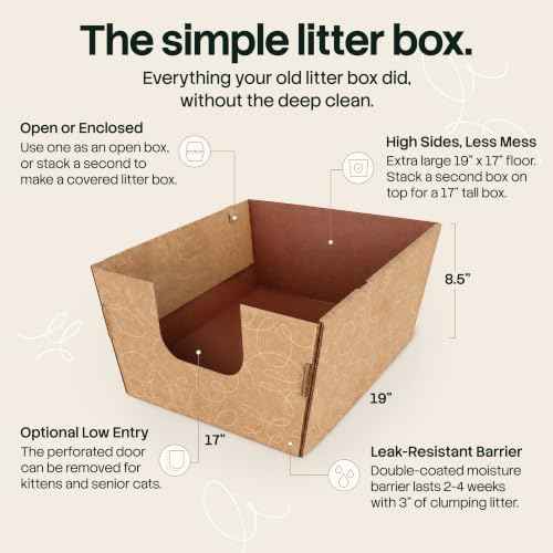 Cats Desire Disposable Cat Litter Boxes with High Sides - 15 Boxes