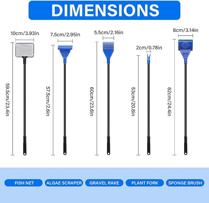 5 in 1 Fish Tank Cleaner Kit Aquarium Cleaning Tools - Image 4