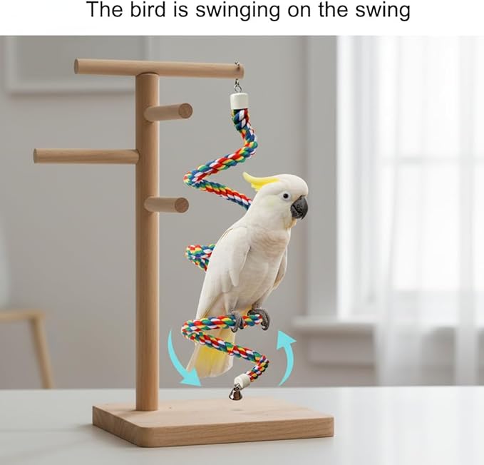 Bird Rope Perch & Birds Swing Set - Image 7