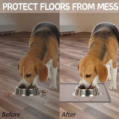 MateeyLife Silicone Cat & Dog Food Mat for Floors Waterproof