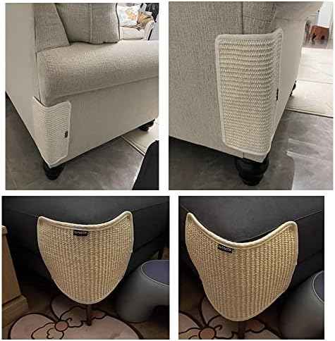2PCS Cat Scratcher Mat Sofa Protector Natural Sisal Cat Scratching Mat