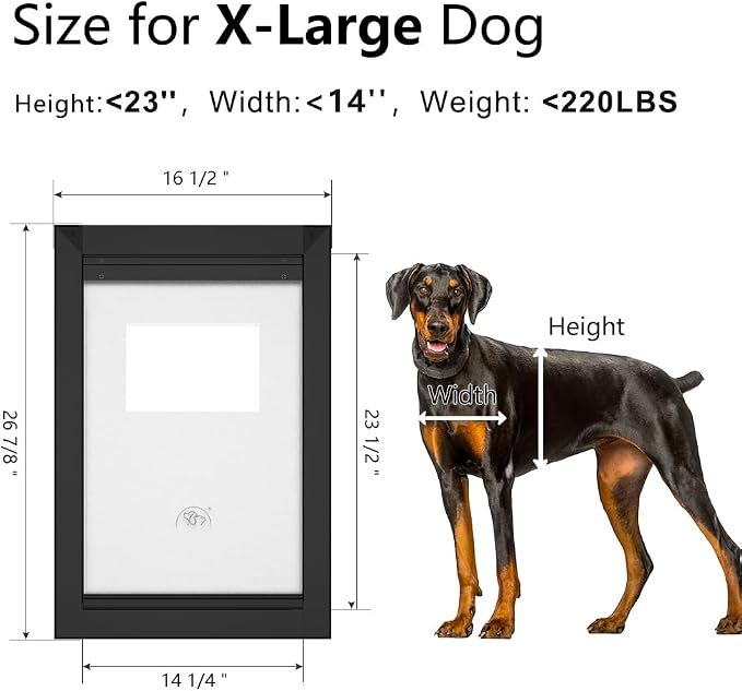 Aluminum Extra Large Dog Door - Image 5