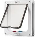 Depets Large Cat Door, 4 Way Locking Cat Flap Door by Depets
