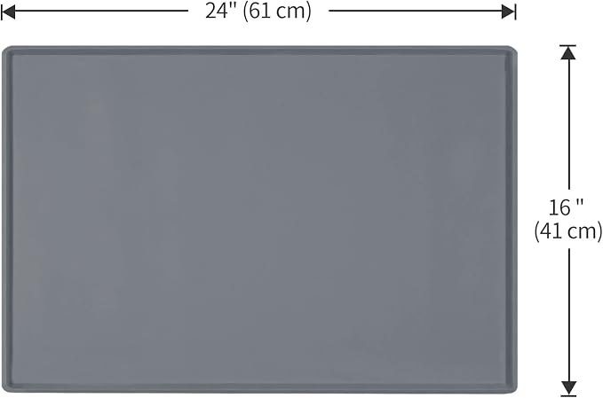 Dog Food Mat, Silicone Waterproof Food Tray, Non Slip Pet Bowl Mats Placemat - Image 5