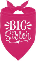 Big Sister Dog Bandana, Deep Pink Dogs Scarf Accessories, Pet Triangle Scarf by ZPPRJF