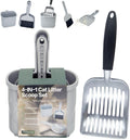 4-in-1 Cat Litter Scoop with Holder, Cat Litter Box Organizer Cleanup Kit by Vitisyao