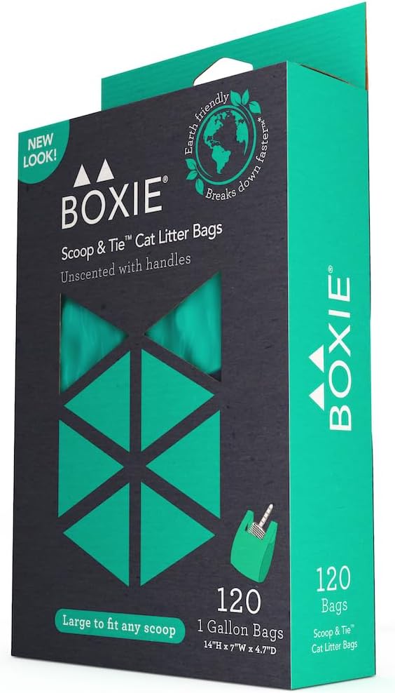 Boxie Sustainable Scoop & Tie Pet Waste Bags, Leak-Proof, Easy-to-Tie Handles - Image 2