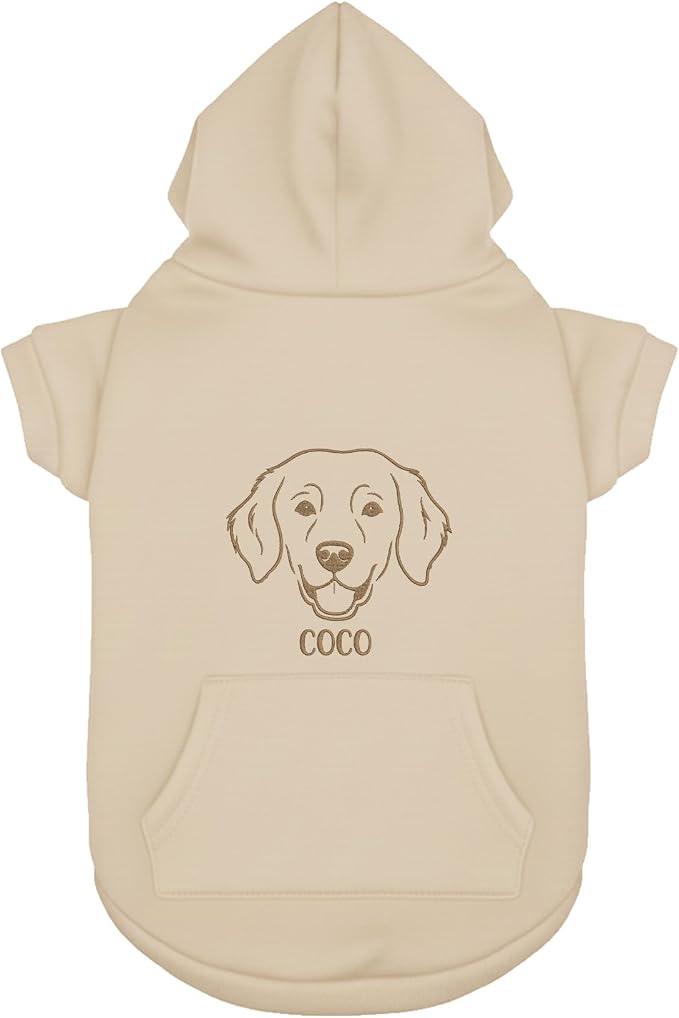 Personalized Dog Hoodie, Custom Embroidered Name Pet Hoodie, Warm Winter Outfit - Image 6