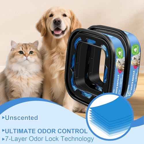 Genie Refill Bags for Cat Dog 2 Pack - Total 56FT Lasts Up to 8 Months