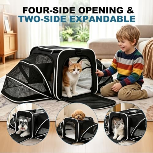 Pet Carrier On Wheels - Airline Approved Expandable Cat Carrier with