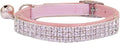 THAIN Rhinestones Cat Dog Collar Soft Velvet Safe Adjustable Collar Bling by THAIN