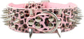 Serijoars Spiked Studded Dog Collar, PU Leather Dog Collar, Adjustable Pet by Serijoars