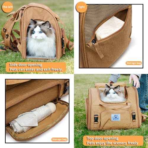 Pet Backpack Carrier for Small Dogs Medium Cats, Puppies,Breathable