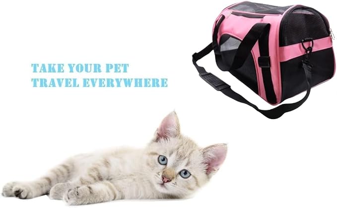 Cat Carrier, Soft-Sided Pet Travel Carrier - Image 6