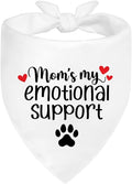 Mom’s My Emotional Support White Dog Bandana, Decor Accessories by ZBBFSCSB